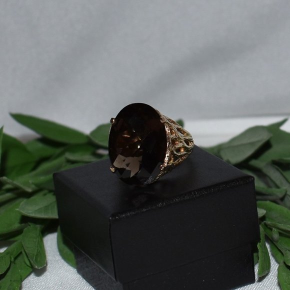 Smoky Quartz Ring with Branch Detail, Size 10 - Picture 6 of 11